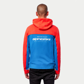 mikina H BLOCK HOODIE, ALPINESTARS (červená fluo/svetlo modrá, veľ. 2XL)_thumb4