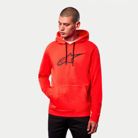 mikina AGELESS 2 HOODIE, ALPINESTARS (červená fluo/čierna, veľ. XL)_thumb4