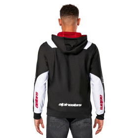 mikina SESSIONS 3 HOODIE, ALPINESTARS (čierna/biela/červená, veľ. XL)_thumb4