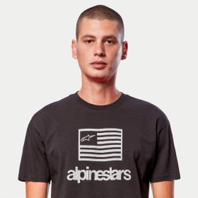 tričko FLAG TEE, ALPINESTARS (čierna/biela, veľ. S)_thumb4