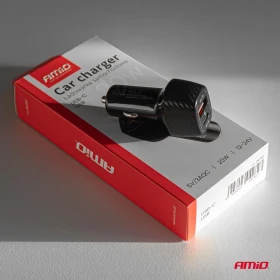 AMiO Nabíjačka do auta QC+PD 20W USB-A + USB-C_thumb5