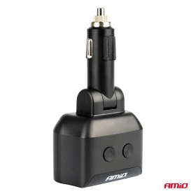 AMiO Dvojitá predlžovacia zásuvka 2xUSB 1xUSB C 12/24V max 200W_thumb6