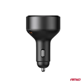 AMIO Nabíjačka do auta výsuvná C kábel + USB C port 12/24V 60W_thumb5