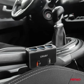 AMIO Predlžovacia zásuvka 2x USB0A QC3.0 12/24V 120W 80cm_thumb5