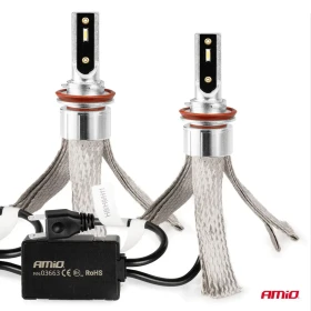AMIO LED žiarovky hlavného svietenia FLEX+ H8 H9 H11 H16 canbus 6000K 12V 24V_thumb6