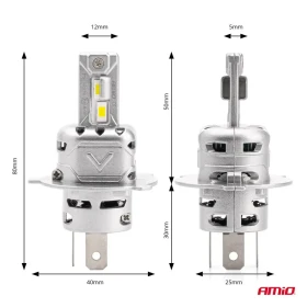 AMIO LED žiarovky hlavného svietenia H4/H19 X2 Series_thumb4