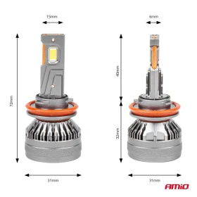 AMIO LED žiarovky hlavného svietenia H8/H9/H11/H16 HP séria Full Canbus_thumb4