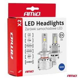 AMIO LED žiarovky hlavného svietenia HB3 9005/HIR1 9011/H10 X2 Series_thumb4