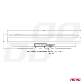 AMIO Bezdrôtová svetelná lišta LED R65 R10 326x186x63 26W 12/24V_thumb15