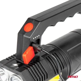 AMIO LED pracovná baterka 4LED + COB 1200mAh_thumb4