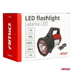 AMIO LED pracovná baterka T6 + COB 10 režimov_thumb7