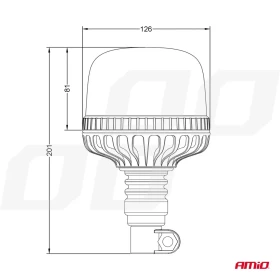 AMIO LED výstražný maják W25P 12/24V IP66_thumb7