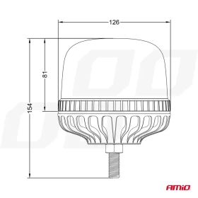 AMIO LED výstražný maják W25SB 12/24V IP66_thumb5