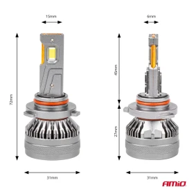 AMIO LED žiarovky hlavného svietenia HB3 9005/HIR1 9011/H10 HP séria Full Canbus_thumb4