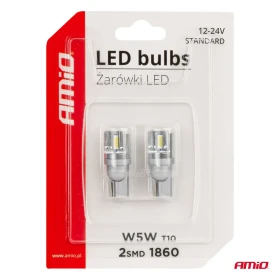 AMIO LED žiarovky STANDARD T10 W5W 2x1860 SMD White 12V/24V_thumb5