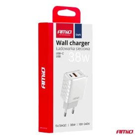 AMIO Sieťová nabíjačka Quick Charger GaN 38W USB-A + USB-C_thumb5