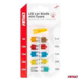 AMIO Autopoistky nožové mini s led diódou 10ks_thumb5