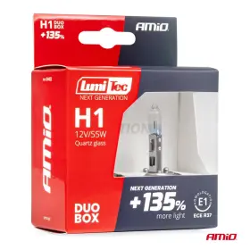 AMIO Halogénové žiarovky H1 12V 55W LumiTec NEXT GENERATION +135% DUO_thumb5