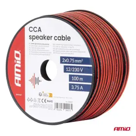 AMIO Dvojvodičový vodič reproduktora CCA 2x0.75mm2 100m 3.75A_thumb5