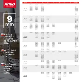 AMIO Snehové reťaze Ö-Norm 9mm + NYLON BAG KN130_thumb5