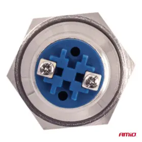 AMIO Plochý okrúhly oceľový vypínač ON/OFF 19mm 5A 12/230V_thumb3