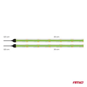 AMIO LED pásiky COB do auta zelené 2x30 cm, 12V_thumb6