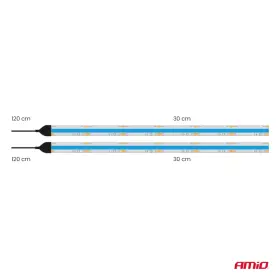 AMIO LED pásiky COB do auta modré 2x30 cm 12V_thumb5