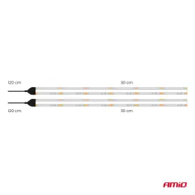 AMIO LED pásiky COB do auta biele 2x30 cm 12V_thumb5