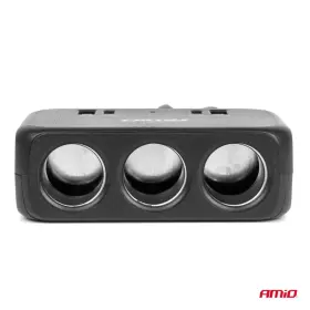 AMIO Predlžovacia zásuvka 1x USB-A 1x USB-C QC4.0 12/24V 120W 80cm_thumb5