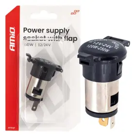 AMIO Prídavná elektrická zásuvka s klapkou 250W 12V 24V_thumb5