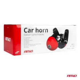 AMIO Zvuková signalizácie klaksónu sada 2 ks červená 125 mm 12V_thumb5