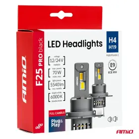 AMIO LED žiarovky hlavného svietenia Séria F25 PRO BLACK FULL CANBUS H4 H19 70W 12V/24V_thumb9