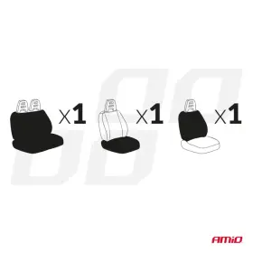 AMIO Sada univerzálnych predných poťahov na sedadlá pre dodávky SC-01_thumb5