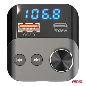 AMIO FM transmitter 1×USB-A 1×USB-C 12V 24V_thumb6