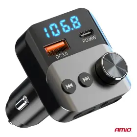 AMIO FM transmitter 1×USB-A 1×USB-C 12V 24V_thumb8