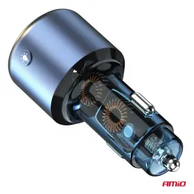 AMIO FM vysielač 1xUSB-A 1xUSB-C 12/24V_thumb6