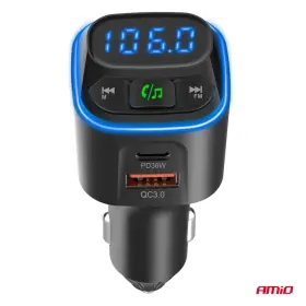 AMIO FM transmitter 1×USB-A 2×USB-C 12V 24V_thumb6