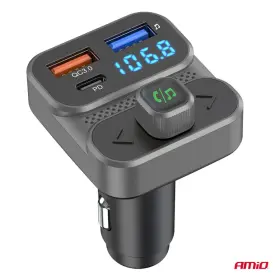 AMIO FM transmitter 2×USB-A 1×USB 12V 24V_thumb8