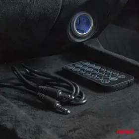 AMIO FM Vysielač s diaľkovým ovládaním 2×USB-A 1×USB-C 12V 24V_thumb5