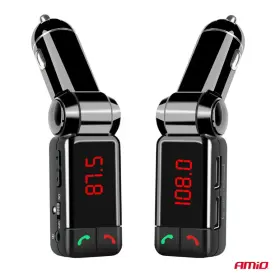 AMIO Skladací FM vysielač do auta 2×USB-A 12V 24V 12V 24V_thumb7