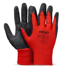 AMIO Polyesterové ochranné rukavice potiahnuté latexom veľkosť 9 trieda 2121X 2ks_thumb9