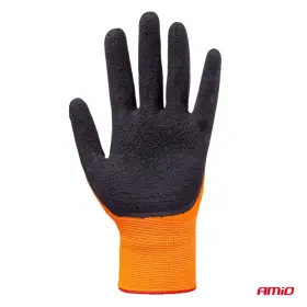 AMIO Polyesterové ochranné rukavice potiahnuté latexovou penou veľkosť 9 trieda 2132X 2ks_thumb6