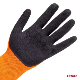 AMIO Polyesterové ochranné rukavice potiahnuté latexovou penou veľkosť 10 trieda 2132X 2ks_thumb5