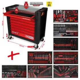 Ks Tools - Performanceplus súprava dielenského vozíka P25 s 564 dielna, 8 zásuviek