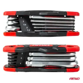 AMIO Imbusové kľúče HEX s guľovou koncovkou, skladacie, 8 ks, CR-V_thumb5