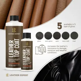 LEATHER EXPERT LEATHER TOP COAT GLOSS- Polyuretánový lak na kožu lesklý 250ml_thumb4
