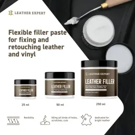 LEATHER EXPERT Leather Filler White - Elastická pasta na opravu kože biela 50ml_thumb4