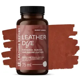 LEATHER EXPERT Leather Dye Burnt Umber - Farbivo na semiš a nubuk tehlovo hnedé 75ml