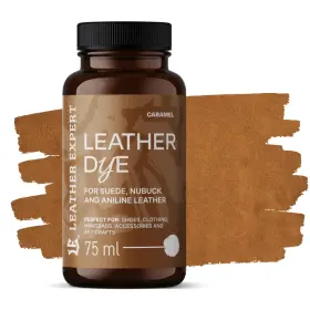 LEATHER EXPERT Leather Dye Caramel - Farbivo na semiš a nubuk karamelové 75ml
