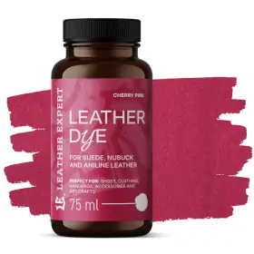 LEATHER EXPERT Leather Dye Cherry Pink - Farbivo na semiš a nubuk ružové 75ml